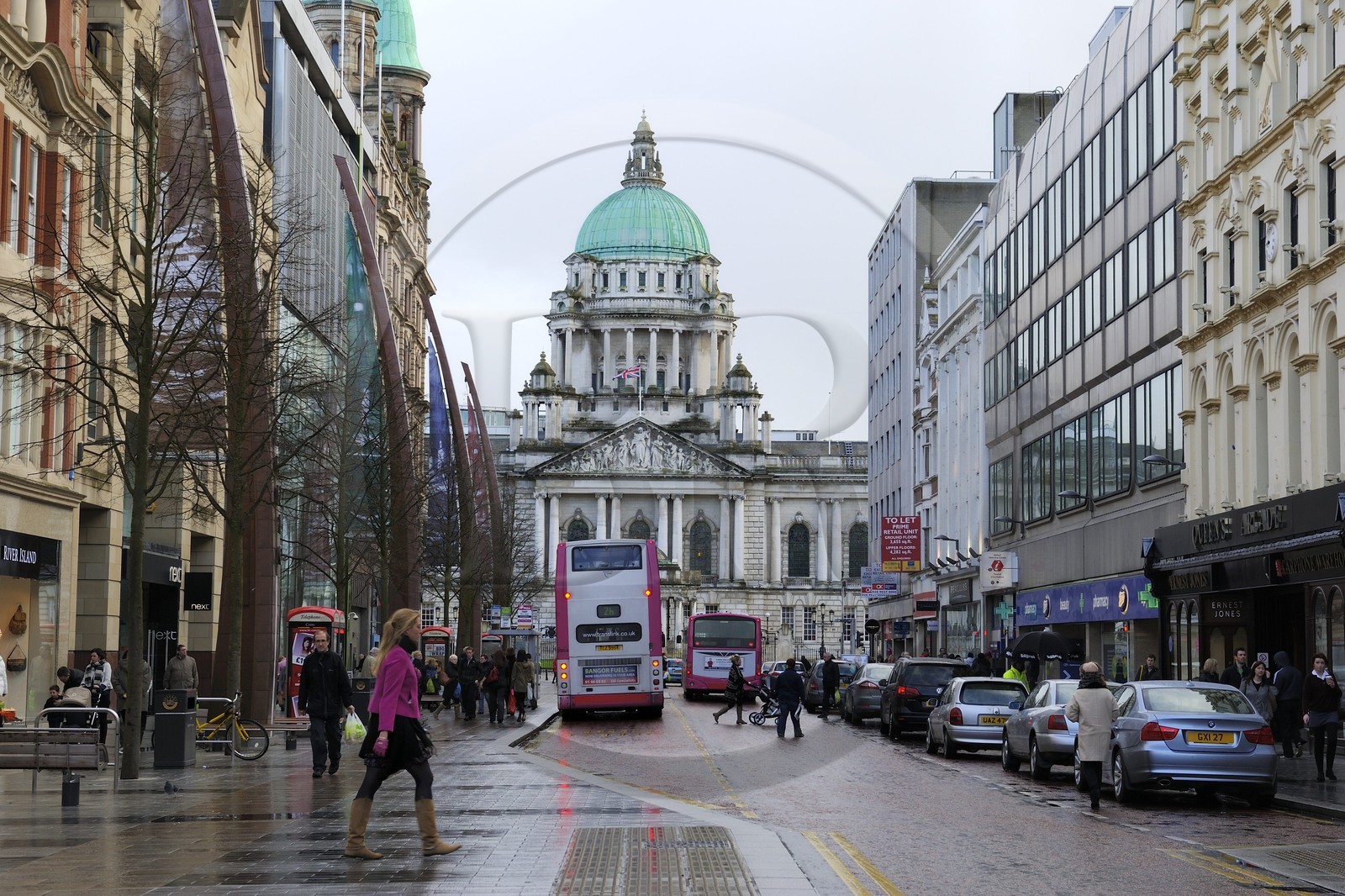 Royaume-Uni, Irlande du Nord, Belfast, le City Hall (hotel de ville) sur Donegall square