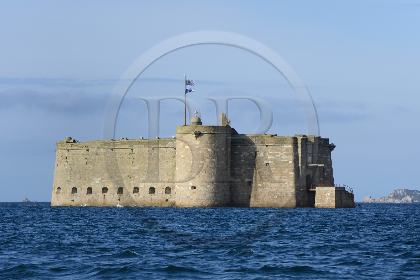 France, Finistère (29), baie de Morlaix, Carantec, le château du Taureau construit par Vauban au XVIIe siècle