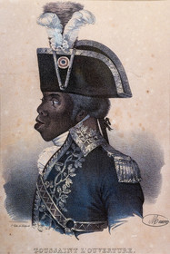 France, Charente Maritime, La Rochelle, Musée du Nouveau-Monde (New World Museum) in the Hotel Fleuriau, lithography depicting Toussaint Louverture