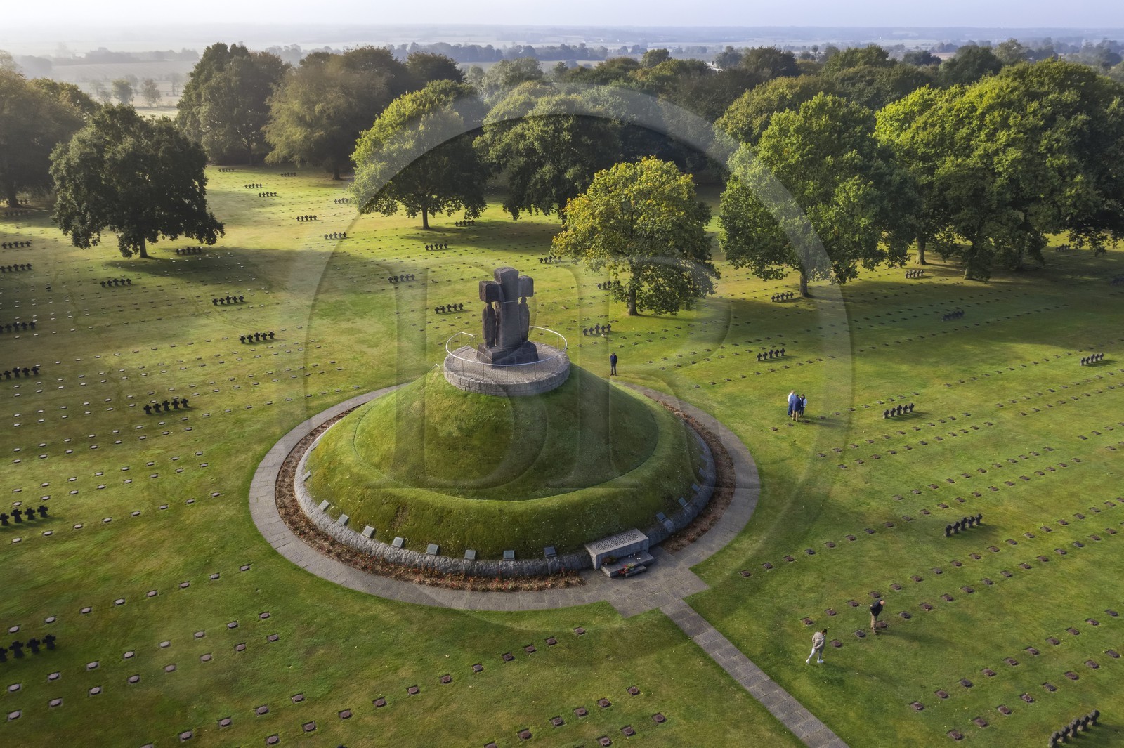 France, Calvados (14), La Cambe, Cimetière militaire allemand de la deuxième guerre mondiale
