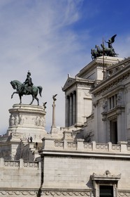 Italy, Lazio, Rome, historical center listed as World Heritage by UNESCO, Piazza Venezia, Altare della Patria called also Vittoriano, Monument to Vittorio Emanuele II, equestrian statue