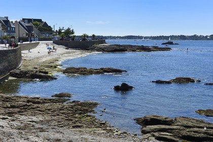 France, Finistère (29), Concarneau, plage de la Corniche