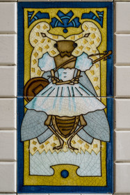 France, Loire Atlantique, Nantes, Graslin district, La Cigale brasserie with its Art Nouveau interior decoration, the stylized cicada