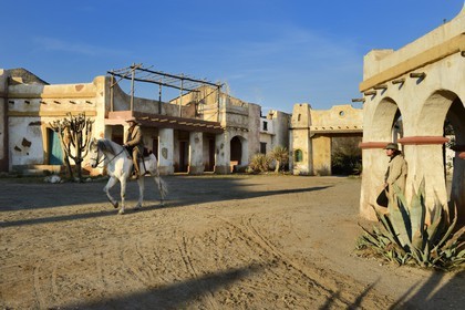Spain, Andalusia, Almeria Province, Tabernas Desert, Fort Bravo Texas-Hollywood Amusement park where the 7 Mercenaries from John Sturges, Les Petroleuses from Christian-Jaque and A Fistful of Dollars from Sergio Leone were filmed
