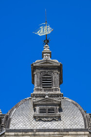 France, Charente Maritime, La Rochelle, weather vane at the top of the Great Clock Gate