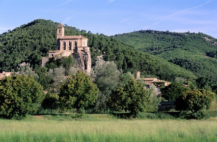 France, Drome, Drome Provencale, Pierrelongue, percherd church in Les Baronnies