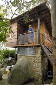 Brazil, Rio de Janeiro State, Paraty, Catimbau island, the Robinson Crusoe fashion family home of Maria Irene Campers