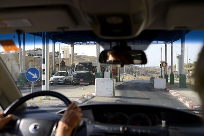 Israel, checkpoint près de Har 'Homa quartier au sud-est de Jérusalem, nouvelle colonie fondée en 1997