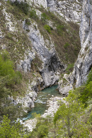 France, Alpes de Haute Provence, Parc Naturel Régional du Verdon, Rougon, Grand Canyon of Verdon in the corridor Samson and the beginning of the trail sentier Blanc-Martel on the GR4
