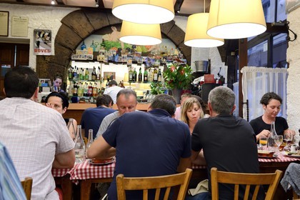 France, Rhone, Lyon, historical site listed as World Heritage by UNESCO, Bouchon Lyonnais (typical and traditional restaurant of Lyon) the Musee in the rue des Forces
