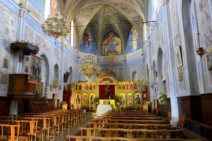 France, Corse-du-Sud (2A), Cargèse, église Saint Spyridon grecque catholique de rite oriental édifiée entre 1852 à 1870