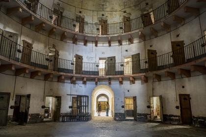 France, Saône-et-Loire (71), Autun, l'ancienne prison circulaire du XIXe siècle qui sera intégrée au musée Rolin
