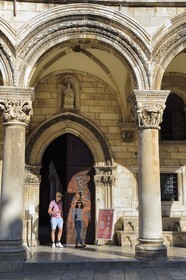 Croatia, Dalmatia, Dalmatian coast, Dubrovnik, Historic Centre listed as World Heritage by UNESCO, Rector's Palace, Renaissance capital detail