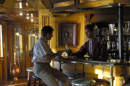 Egypt, Upper Egypt, cruise on Nile River between Luxor and Aswan, Steam Ship Sudan, the bar