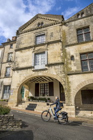 France, Vendée (85), Fontenay-le-Comte, place Belliard, maisons à arcades du XVIe siècle