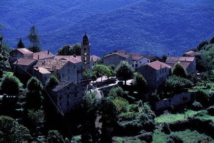 France, Corse du Sud, Méla village perched in the Alta Rocca