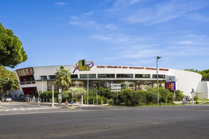 France, Herault, La Grande-Motte, labeled 20th century heritage, the new Pasino casino by architect Yves Raynal