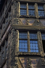 France, Bas Rhin, Strasbourg, old town listed as World Heritage by UNESCO, place de la cathedrale, the Kammerzell House from the 15th-16th century