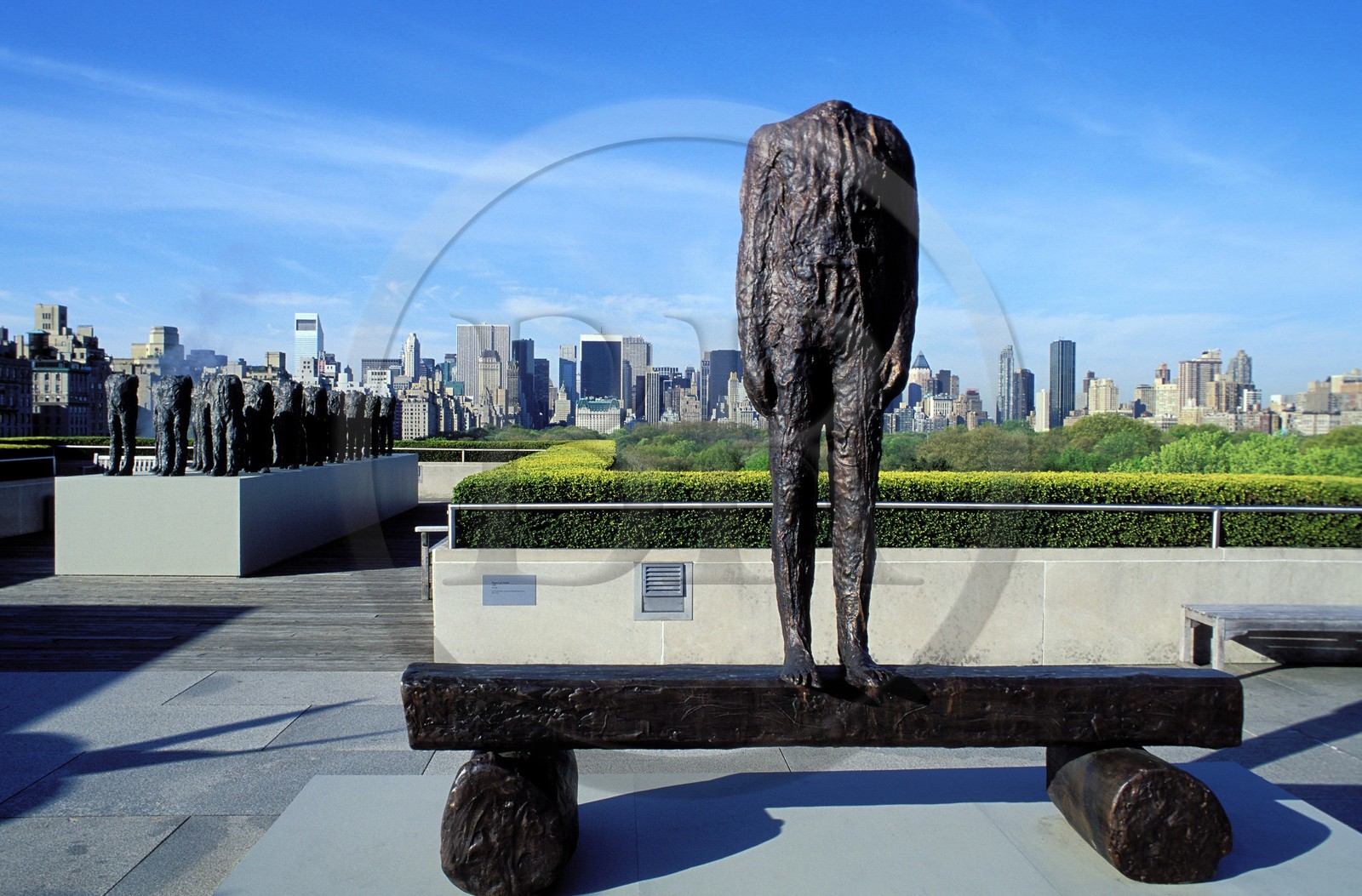 United States, New York City, Manhattan, Metropolitan Museum of Art, sculptures exhibition on the terrace dominating Central Park
