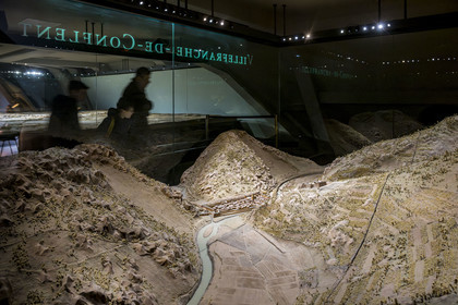France, Paris, Hotel des Invalides, Army Museum, Musée des Plans-Reliefs (relief maps museum), model of the fortress of Villefranche-de-Conflent made in 1701 at 1 600 scale