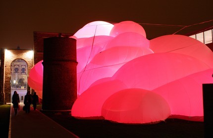 France, Nord, Roubaix (Lille 2004), La Piscine Art and Industry Museum, Fabric Lighthouse by Matteo Messervy