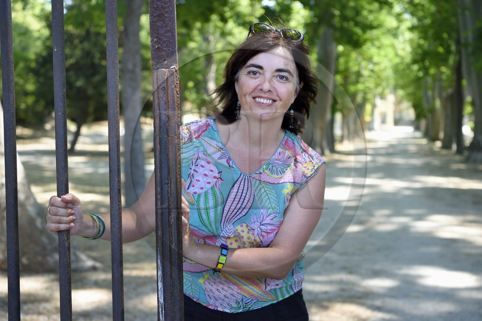 France, Bouches-du-Rhône (13), Marseille, les quartiers Nord, Bastide de Tour Sainte, l'archeologue Nathalie Cazals