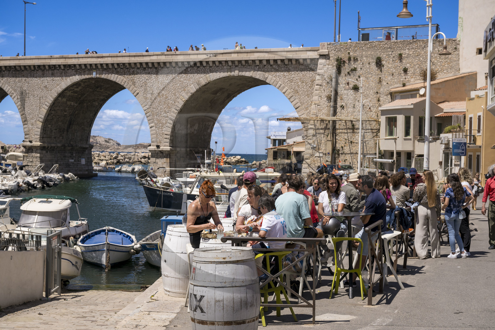 France, Bouches-du-Rhône (13), Marseille, quartier d'Endoume, le Vallon des Auffes et son petit port de pêche