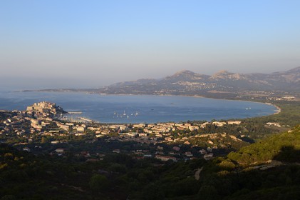 France, Haute Corse, Calvi and its Genoese citadel in the Bay of Calvi