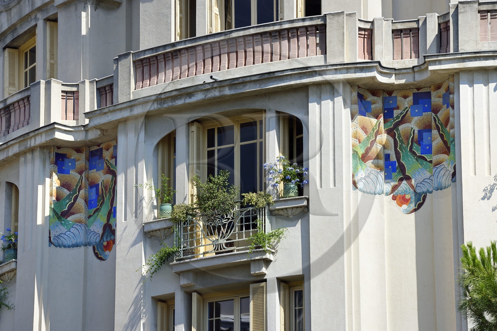 France, Alpes-Maritimes (06), Nice, immeuble La Rotonde (1929-1930) de style Art Déco au 41 boulevard Gambetta de l'architecte G.Dikansky