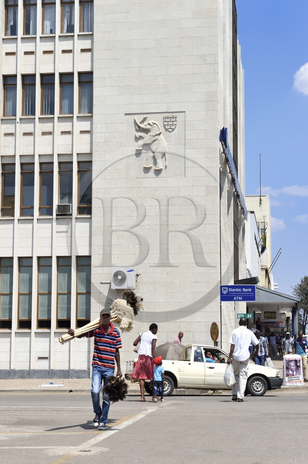 Zimbabwe, Bulawayo, 8ème avenue dans le centre ville