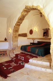 Jordan, Petra, room of the Taybet Zaman hotel (an old village transformed)