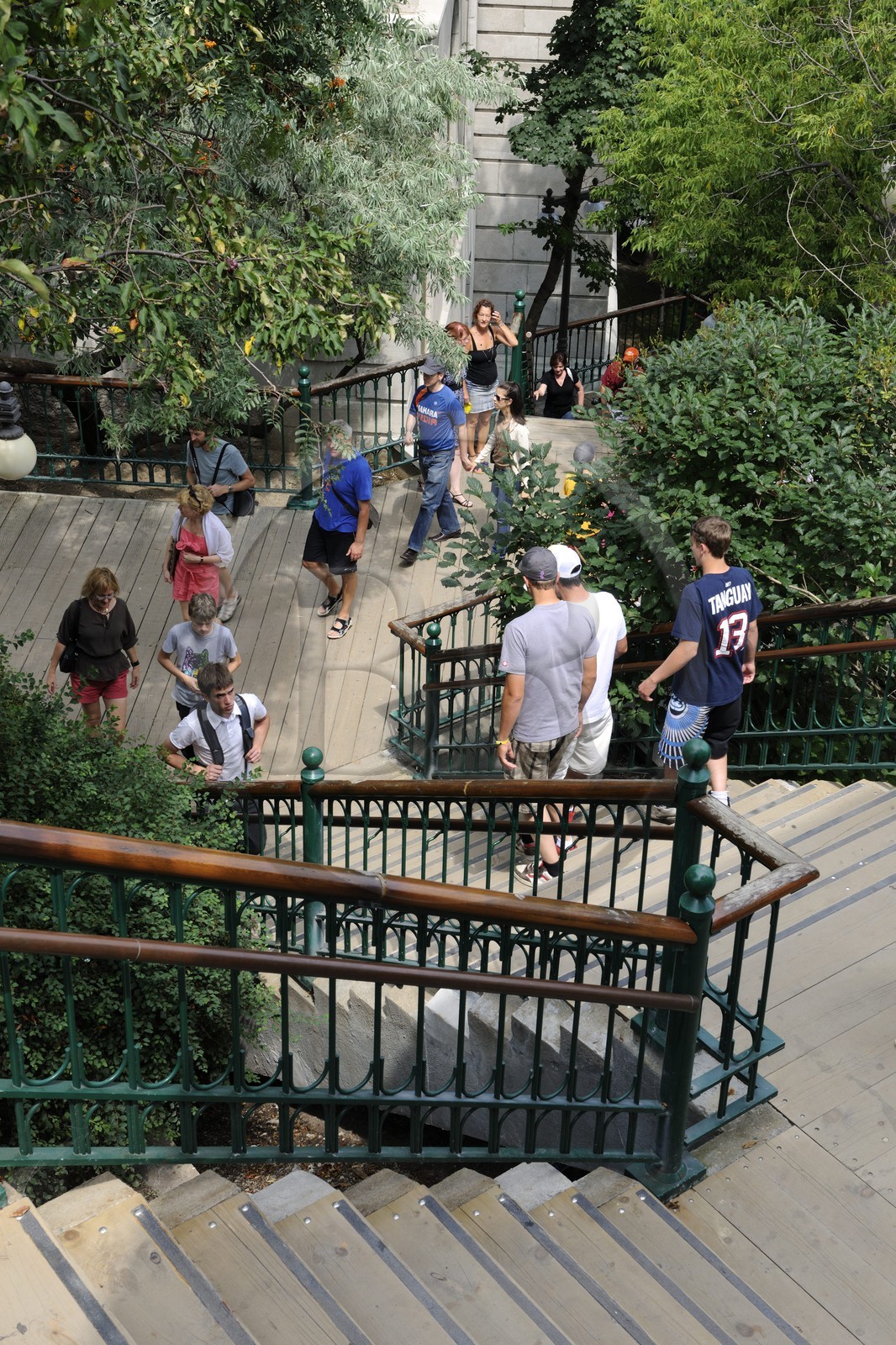 Canada, province de Québec, ville de Québec, Vieux-Québec classé Patrimoine Mondial de l' UNESCO, l'escalier Casse-Cou menant à la terrasse Dufferin