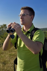 France, Dordogne (24), parc naturel régional Périgord Limousin, Périgord Vert, commune de La Rochebeaucourt-et-Argentine, plateau d'Argentine, Cédric Devilleger Chargé de mission Natura 2000 Dronne Argentine
