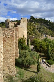 Espagne, Andalousie, Malaga, la Alcazaba et le Castillo de Gibralfaro en arrière plan
