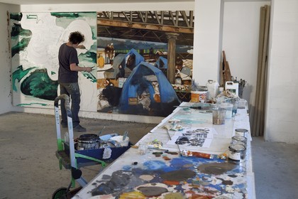 France, Val-de-Marne, Yvry-sur-Seine, Workshop of Fred Kleinberg, work for the exhibition Odyssée (Odyssey)