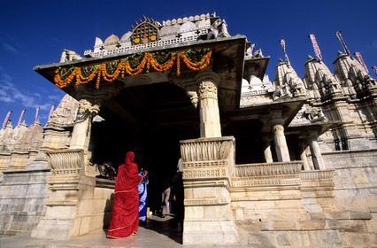 Inde, état du Rajasthan, Ranakpur, temple d'Adinatha qui est le plus grand sanctuaire jaïn de l'inde