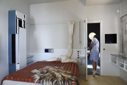 France, Alpes Maritimes, Roquebrune Cap Martin, Cap Martin, Sentier de la Buse, Villa Eileen Gray E1027 designed by architect and designer Eileen Gray for the architect Jean Badovici