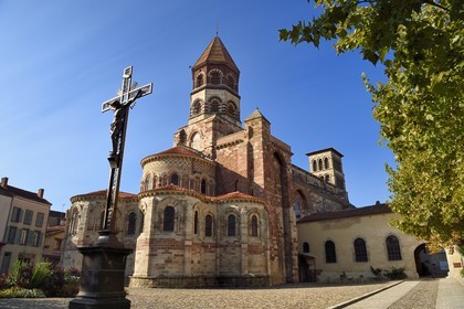 France, Haute Loire, Brioude, the Basilica of Saint-Julien de Brioude in Auvergne Romanesque style