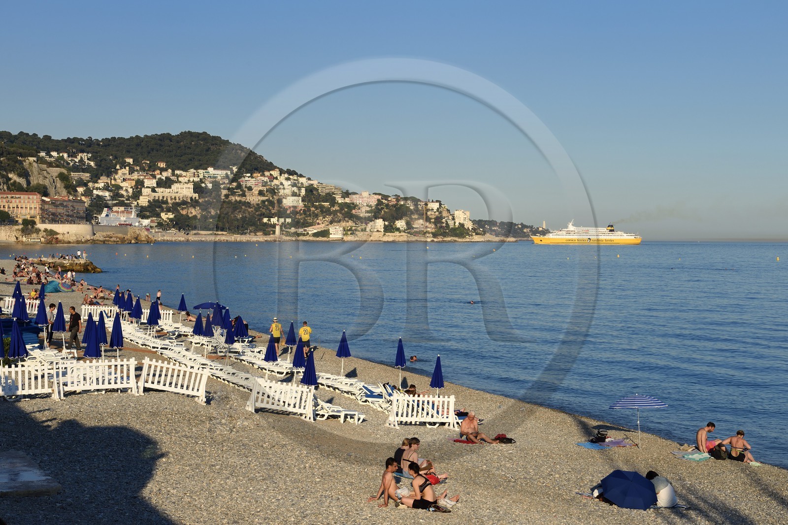 France, Alpes-Maritimes (06), Nice, la plage de la Promenade des Anglais