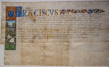 France, Paris (75), Bibliothèque Nationale de France (National Library of France), Richelieu site, Letter from Francis I to Suleiman the Magnificent (1526)