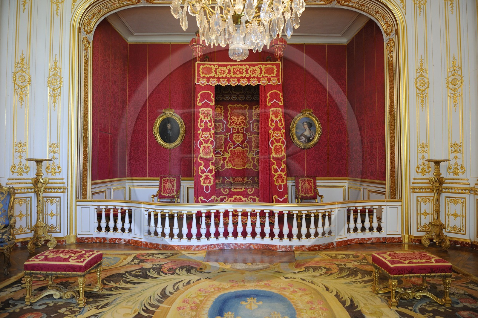 France, Loir et Cher (41), Vallée de la Loire classée Patrimoine Mondial de l' UNESCO, château de Chambord, chambre d' Apparat dans les appartements du Roi