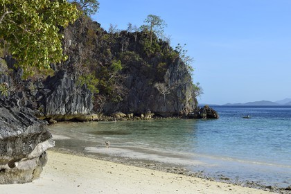 Philippines, Calamian Islands dans le nord de Palawan, Coron Island Natural Biotic Area, Banul Beach