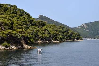 Croatia, Dalmatia, Dalmatian coast, Sipan Island, anchorage of Uvala Veliki Jakljan