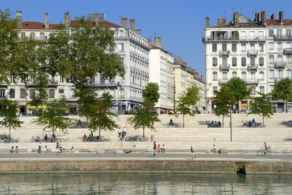 France, Rhone, Lyon, the banks of the Rhone river, the quai Victor Augagneur