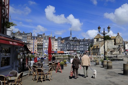 France, Calvados, Honfleur, the Lieutenance of the Vieux-Bassin (Old Basin) from the Quarantaine quay