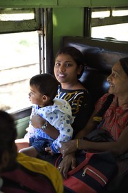 Sri Lanka, Uva Province, the popular scenic train ride through the tea growing hill country between Badulla and Ella