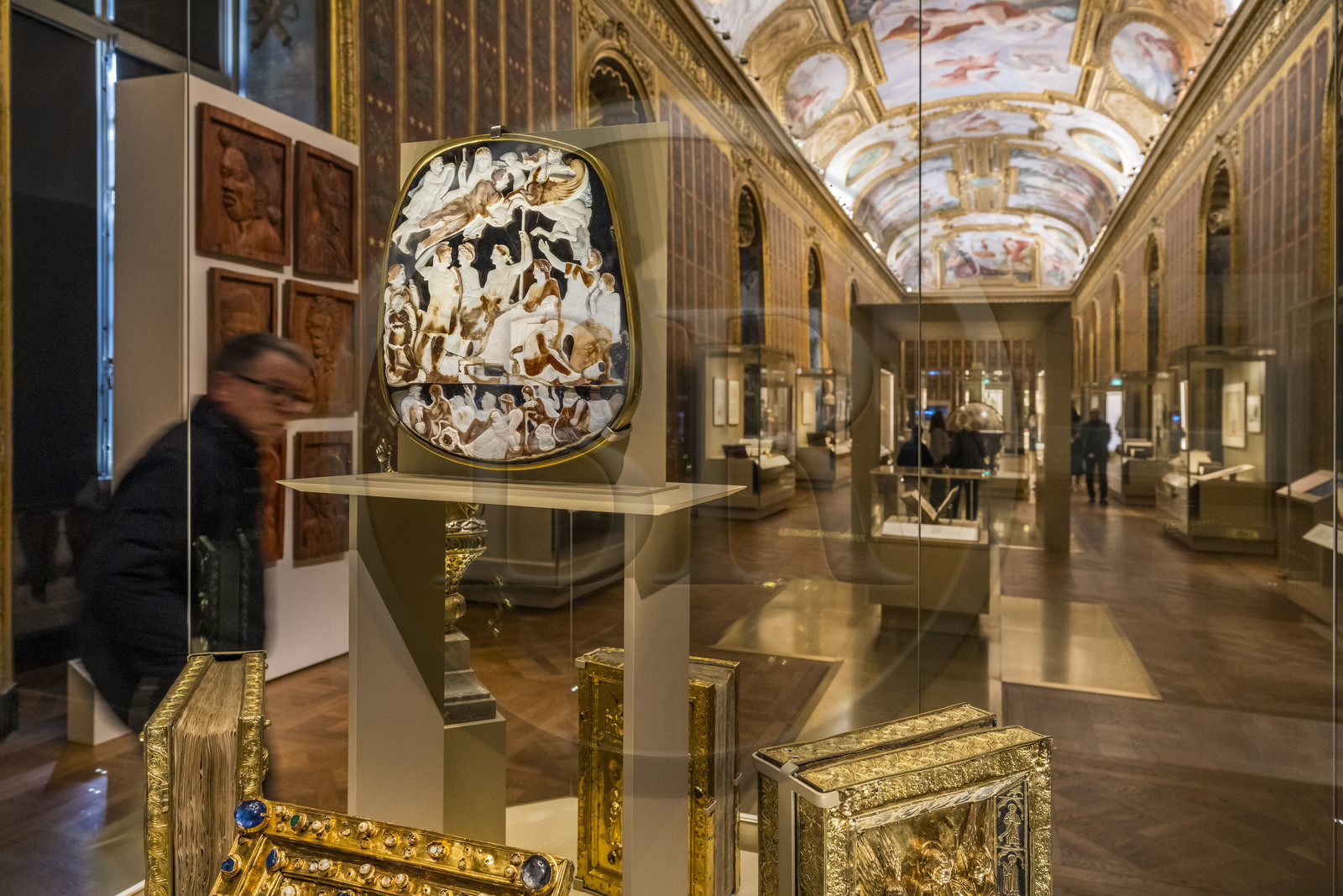 France, Paris (75), Bibliothèque Nationale de France, site Richelieu, la galerie Mazarin, le Grand Camée de France, Rome vers 23 (Ier siècle)