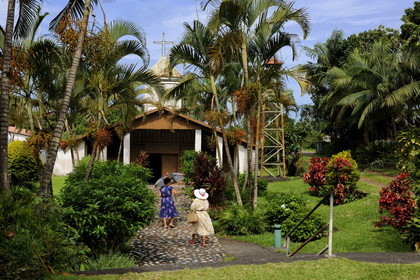 France, île de la Réunion, église catholique de Bois-Blanc au sud de Piton-Sainte-Rose
