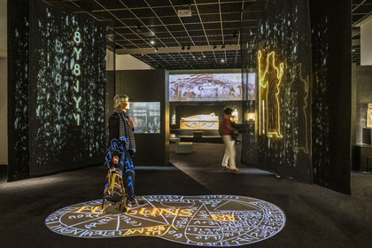 France, Gard, Nimes, Romanity museum (Musée de la Romanite), Etruscans, a civilization of the Mediterranean (temporary exhibition)