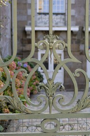 France, Manche, Cotentin, Granville, the Haute Ville (Upper town), grid of the hotel's former privateers Mengnonnet at 54 Notre Dame street